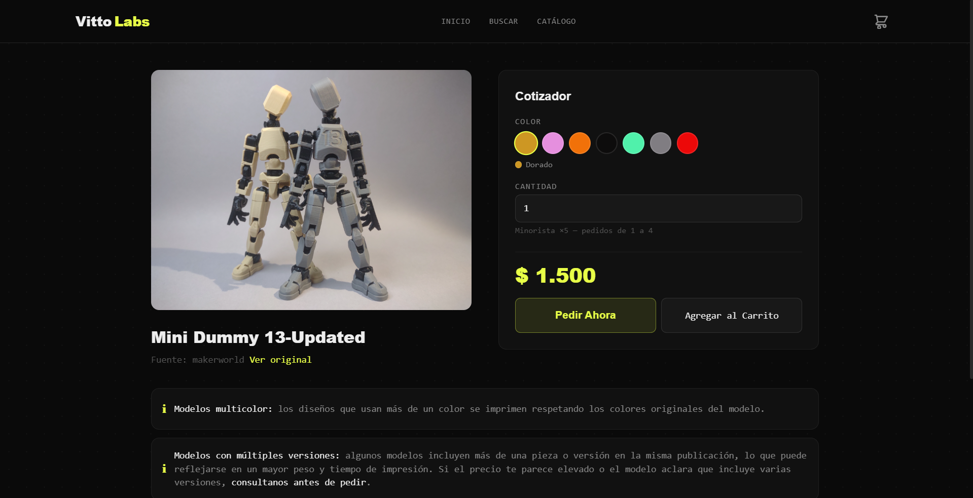 Buscador unificado: MakerWorld, Cults3D y Printables